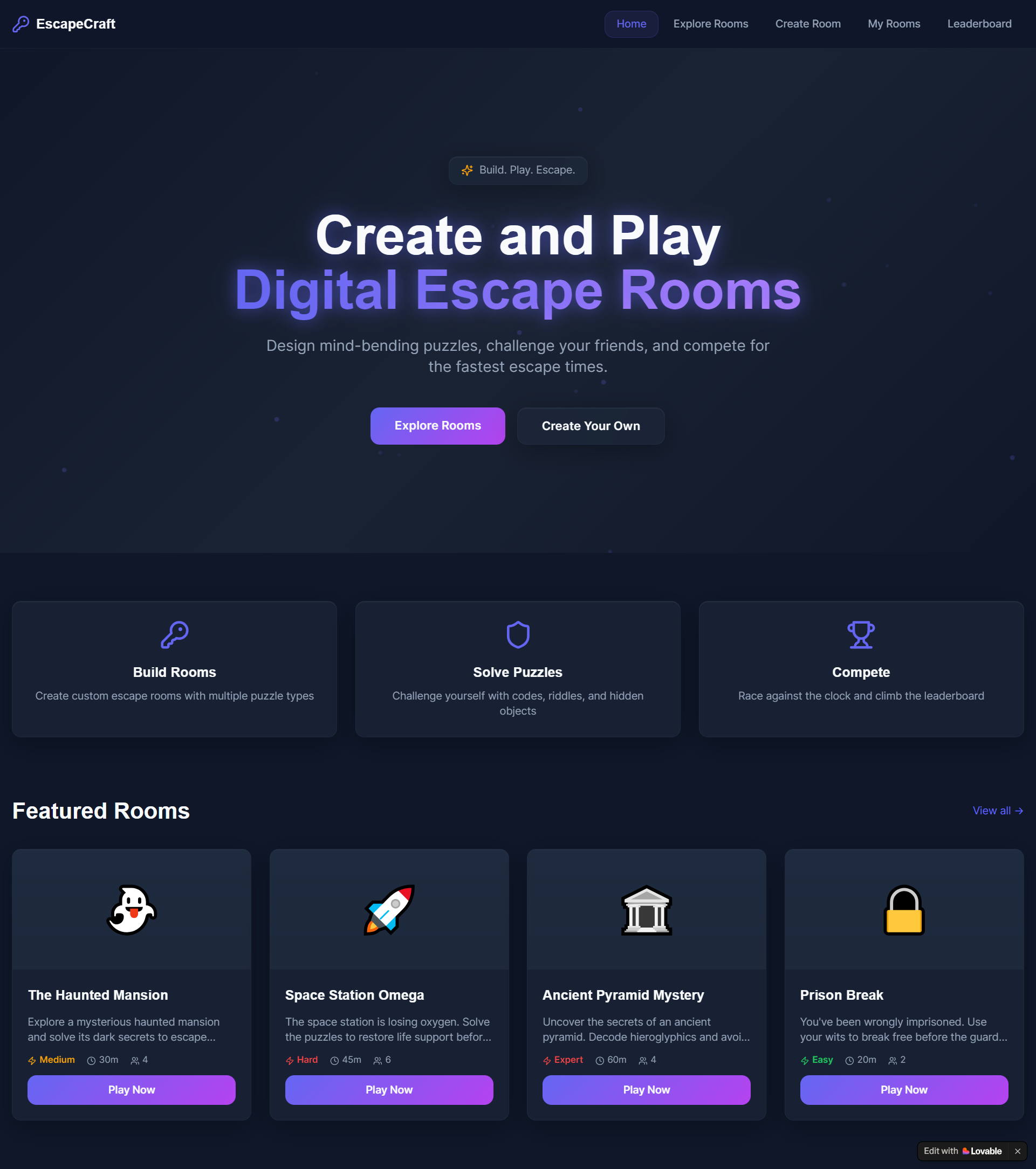 Escape Room Platform