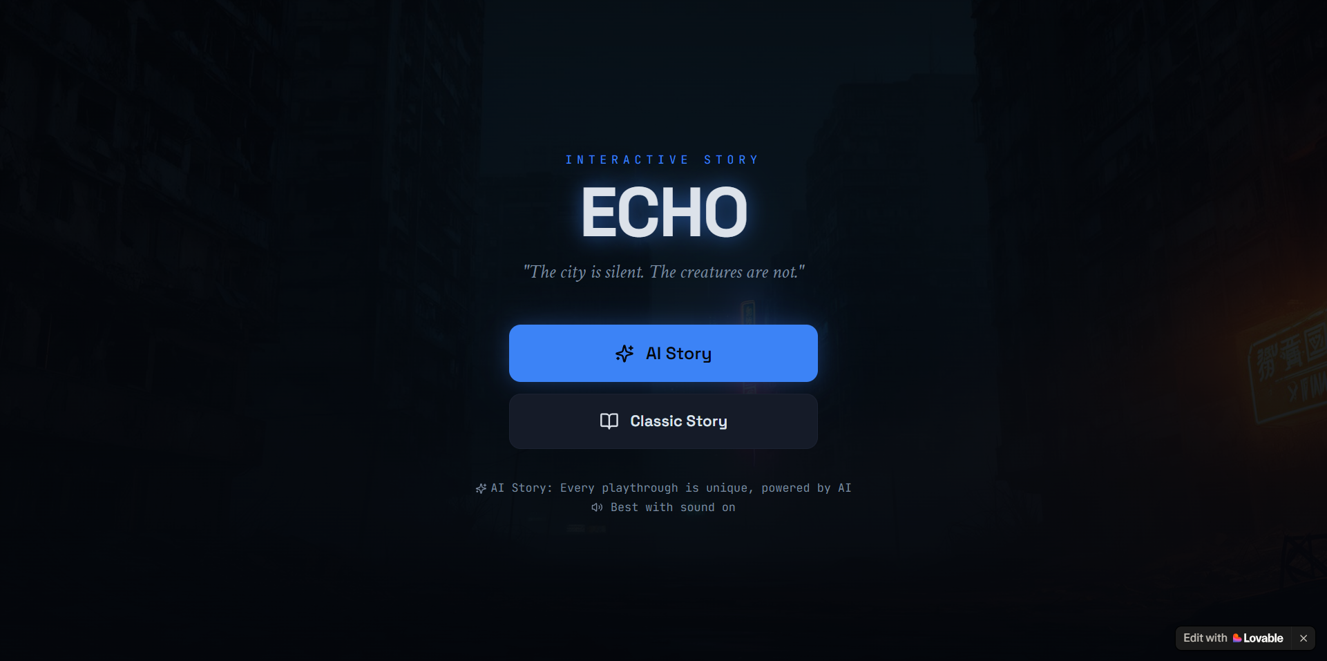 Interactive Story Experience
